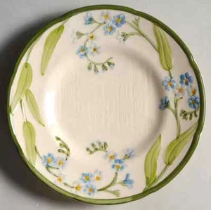 Antique Vintage Franciscan Forget Me Not Salad Plate Dish Ceramic Signed Gift - Picture 1 of 1