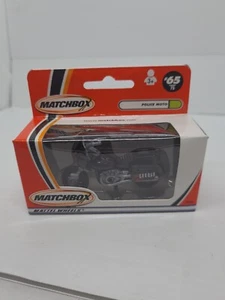 Vintage MATCHBOX Superfast POLICE MOTO MOTOR BIKE BLACK MB #65 New In BOX 93815 - Picture 1 of 8