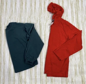 Tea Collection Hanna Andersson Girls Size 12 Red and Teal Sweatshirt Bundle - Picture 1 of 9