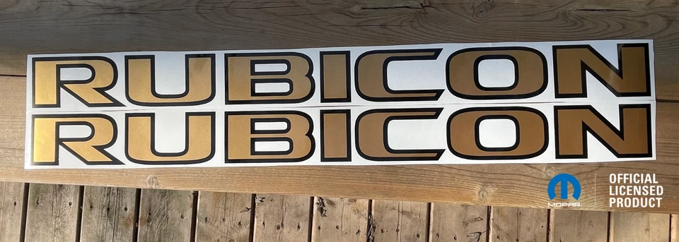 jeep RUBICON hood decal sticker wrangler gladiator JT JL 392 BLACK GOLD - Imagem 1 de 3