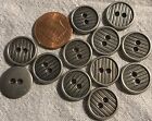 12 NEW Silver Tone Solid Metal Sew-through Buttons Almost 5/8" 15MM Lot # 341