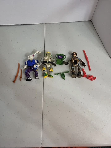 Vintage 1989 TMNT Ninja Turtles Lot Usagi Yojimbo/Metalhead/Fugitiod 3 Figures Cover