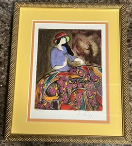 SIGNIERTE LINDA Le KINFF LUNA PARk 1998 SERIGRAPHIE mit Rahmen mit Echtheitszertifikat & Gutachten - Bild 1 von 6