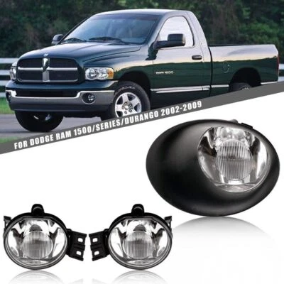 Halogen Fog Light Bumper Frame Cover Daytime Running Light For Dodge Ram 1500 - Image 1 of 4