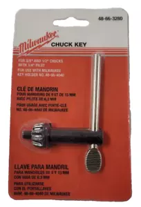Milwaukee 48-66-3280 K32 Chuck Key Jacobs w/ 1/4" Pilot - Picture 1 of 5