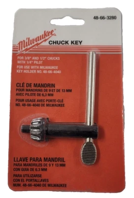Milwaukee 48-66-3280 K32 Chuck Key Jacobs w/ 1/4" Pilot - Image 1 of 4