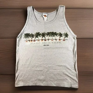 HARD ROCK CAFE Tank Uomo Grigio Chiaro Medio New York NY Logo Chitarra Beach Top NUOVO - Foto 1 di 6