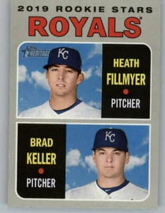 2019 Topps Heritage #371 Heath Fillmyer RC/Brad Keller RC (ref 146844) - Picture 1 of 2