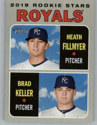2019 Topps Heritage #371 Heath Fillmyer RC/Brad Keller RC (ref 146844) - Image 1 of 2