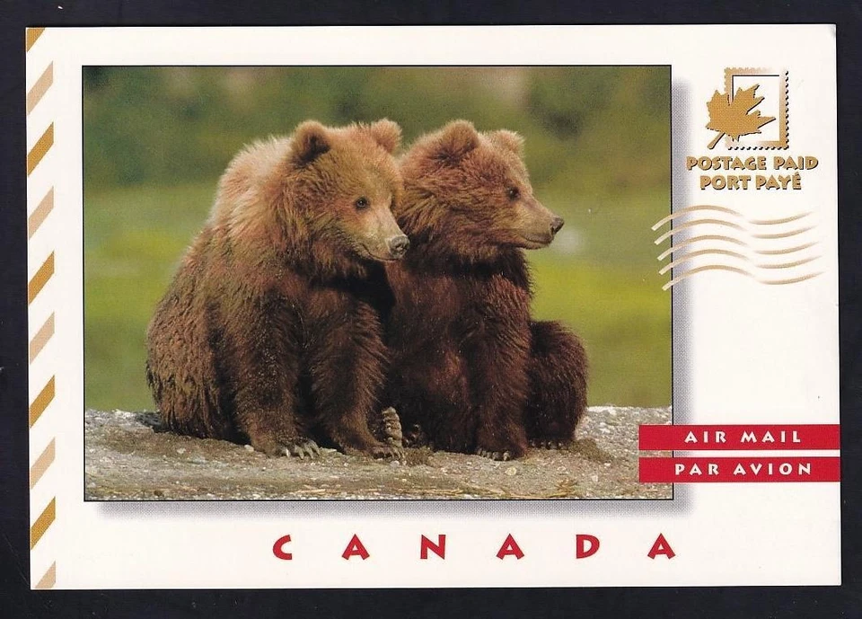 Canada Bear Cubs, mint prepaid The Postcard Factory, Flag sc#UX120 - Image 1 of 1