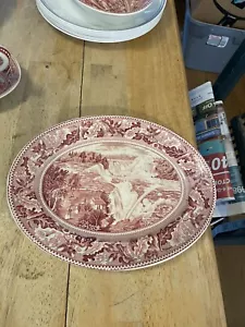 Johnson Brothers Pink Historic America Serving Platter 11 1/4" Niagara Falls - Picture 1 of 2