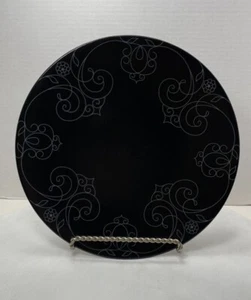 Oneida Renaissance Black Dinner Plate 11” Stoneware Discontinued - Picture 1 of 5