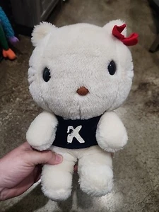 Vtg 1976 Sanrio Hello Kitty Plush 9" Blue Shirt w/K, Red Bow Stuffed Animal Toy - Picture 1 of 10