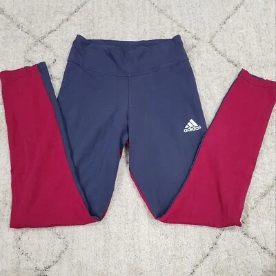 Adidas Women's Leggings XS Long High Rise Colorblock Activewear Sporty - Image 1 of 4
