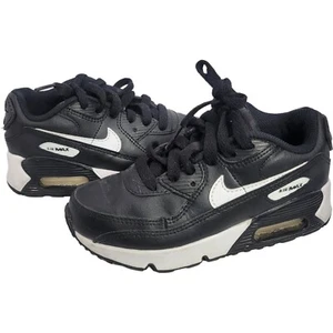Nike Air Max 90 Boys Size 12C Black Athletic Running Shoes Sneakers CD6867-010 - Picture 1 of 6