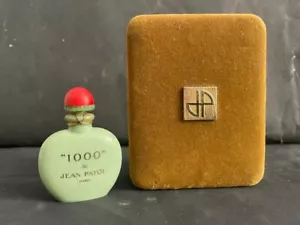 OLD VINTAGE GREEN JEAN PATOU 1000 PERFUME SMALL BOTTLE WITH ORIGINAL BOX, PARIS - Picture 1 of 12