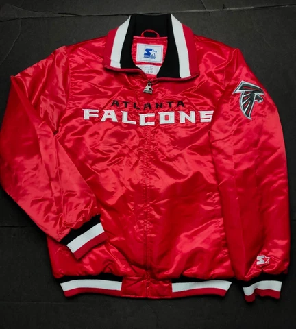 NFL Atlanta Falcons Red Starter Jacket Full Zip LS800697 Cover