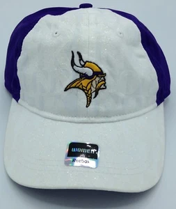 NFL Minnesota Vikings Reebok Womens Glitter Slouch Adjustable Fit Cap Hat NEW! - Picture 1 of 4