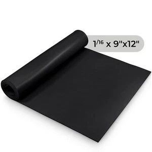 Black Silicone Sheet 60A 1/16 x 9 x 12 Rubber Mat Made in USA Gasket Material - Picture 1 of 7