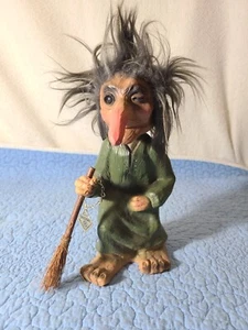 Vintage HEICO West Germany Nodder Bobblehead Troll Figure Witch Woman - Picture 1 of 7