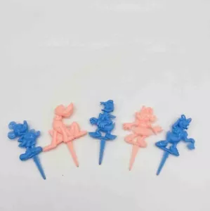 Walt Disney Vintage Tortenaufleger Kerzenhalter Mickey Minnie Daisy Pluto Menge 5 - Bild 1 von 6
