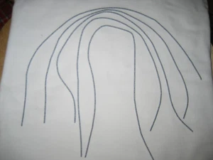 Bouillondraht in blau, 5 Abschitte, ein Abschnitt ist 44 cm lang. - Bild 1 von 2