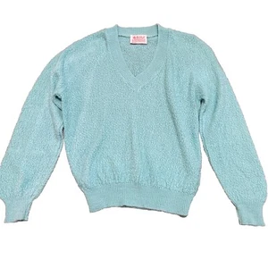 Vintage Bel-Ami V Neck Light Blue Sweater Size Small? - Picture 1 of 6