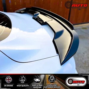 Ford Mustang Shelby GT500 Style Rear Spoiler Wing Gloss Black WITH GURNEY FLAP - Picture 1 of 8
