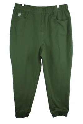 Dream Jeans by Quaker Factory Pants Womens Size Large Green Short Stretch Heart - Image 1 of 4