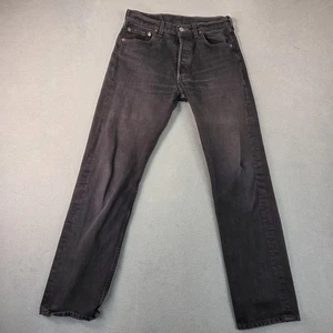 Pantalones de mezclilla Levis 501 de colección para mujer 26x28 negros pierna recta hechos en EE. UU. etiqueta años 90 29x30 - Imagen 1 de 10