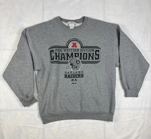 VTG Raiders Crewneck Men's Large Sweatshirt NFL Oakland Logo 2000 AFC Division - Picture 1 of 6