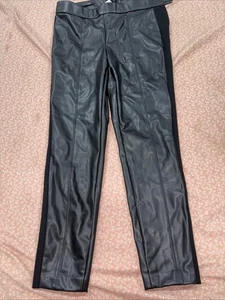 Pantalones Talbots The Portland para mujer talla 8 negros pantalones de imitación de cuero - Imagen 1 de 7