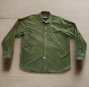 Camisa abotonada TIMBERLAND WeatherGear XL verde oliva algodón pesado para hombre - Imagen 1 de 10