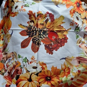 Herbst Runde Tischdecke 60 Zoll Herbst Blätter 60" (rund) Herbst Blatt Orange NEU - Bild 1 von 2