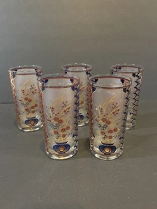 Juego de vasos Highball Culver “Imari” oro 22K (5) – Cristalería vintage de mediados de siglo - Imagen 1 de 9