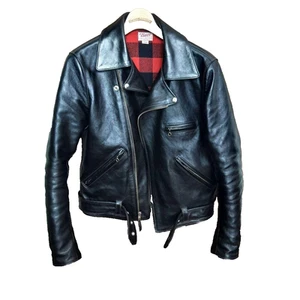 The REAL McCOY's Buco JH-1 Double Rider Jacket Men's Horsehide Black Size 38 - Picture 1 of 8