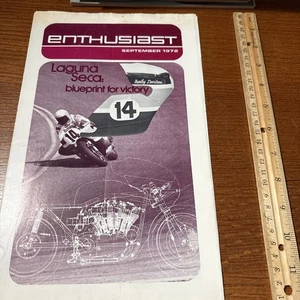 VTG 1972 Harley Davidson The Motorcycle Enthusiast Cal Rayborn Win Laguna Seca - Picture 1 of 5