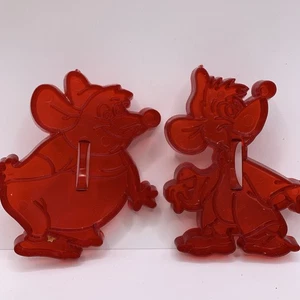 Vintage Rare Red Cookie Cutter - Gus & Jaq Mouse Cinderella Mice Disney - Picture 1 of 3
