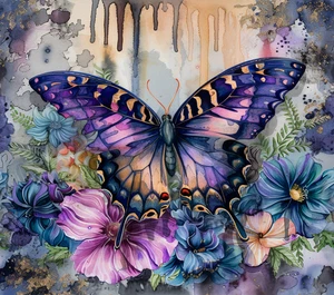 20oz Sublimation Tumbler Wrap Butterfly Ready To Press Heat Transfer - Picture 1 of 1