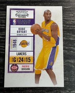 2010-11 Panini Playoff Contenders Patches Season Ticket Kobe Bryant No. 1 Lakers - Picture 1 of 2