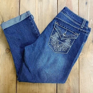 Jeans Capri NINE WEST data notte fit ricamato strass 8 - Foto 1 di 7