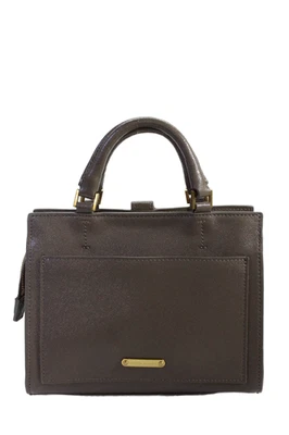 Rebecca Minkoff Womens Leather Rider Mini Tote Shoulder Handbag Taupe Brown - Image 1 of 4