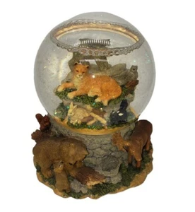Westland Giftware Water Glitter Snow Globe Music Box Wild Life Plays Big Country - Picture 1 of 6