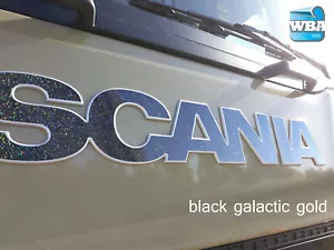 W.B.A. Aufkleber passend für Scania Emblem der Serie S+R ab Bj 2017 glitzer gold - Bild 1 von 9