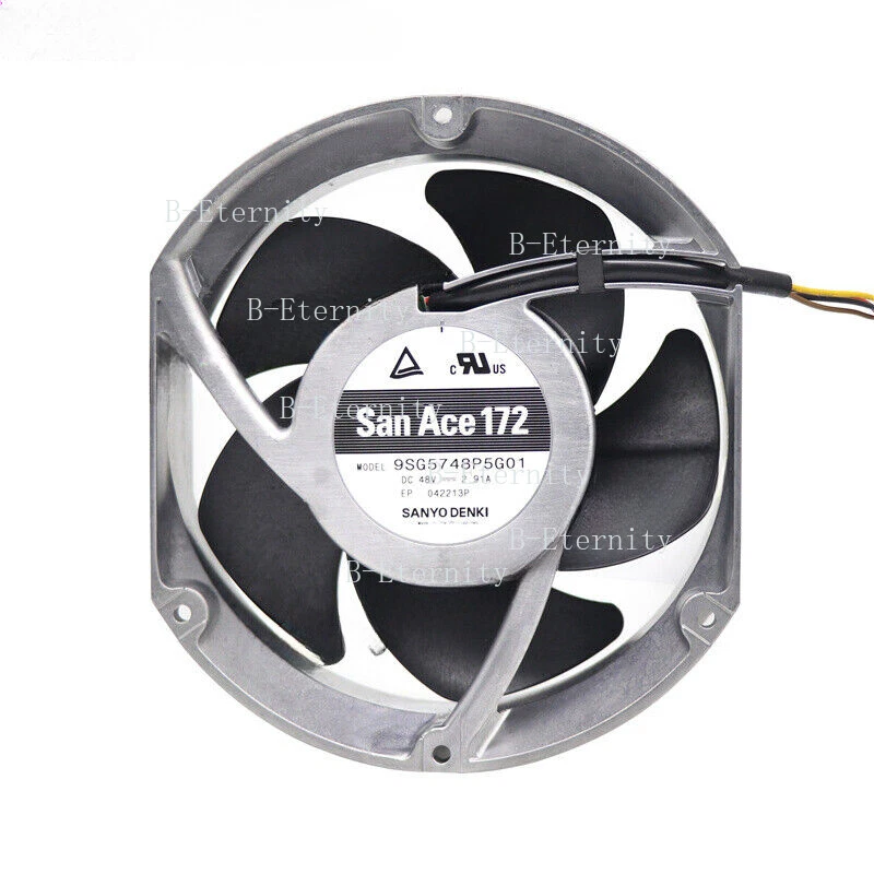Sanyo Denki 9SG5748P5G01 Axial Fan SanAce DC 48V 2.91A 172x150x51MM Cooling Fan - Image 1 of 3