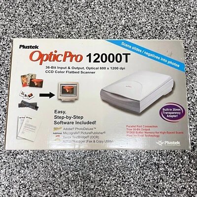 Plustek Opticpro 12000T Flatbed Scanner 36 Bit Open Box - Image 1 of 4