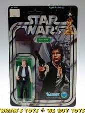 Vintage Kenner Carded  Star Wars 12 Back-C Han Solo Action Figure C6 (whiteou...