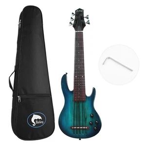 Batking Ukulele Electric Bass Uke Aquila 5 String Without Frets Only Fret line - Picture 1 of 12