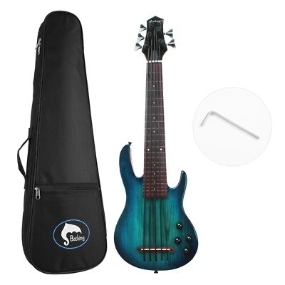 Batking Ukulele Electric Bass Uke Aquila 5 String Without Frets Only Fret line - Image 1 of 4