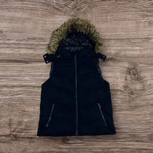 GAP Wool Blend Primaloft Puffer Gilet Vest Navy Large - Picture 1 of 4